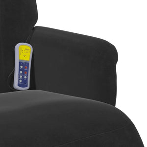 vidaXL Massage Recliner Black 91 x 71 x 105 cm Velvet