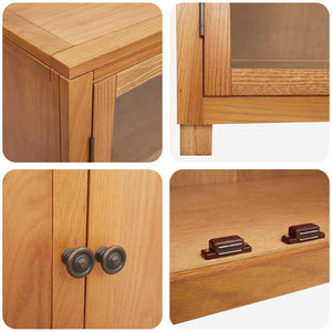 vidaXL Storage Cabinet Set 2 pcs Natural Engineered Wood and Oak