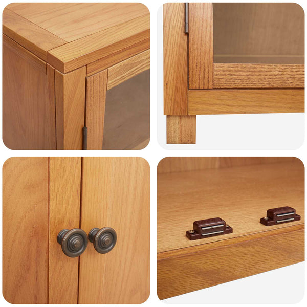 vidaXL Storage Cabinet Set 2 pcs Natural Engineered Wood and Oak