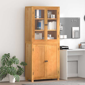 vidaXL Storage Cabinet Set 2 pcs Natural Engineered Wood and Oak