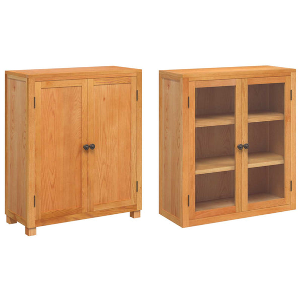 vidaXL Storage Cabinet Set 2 pcs Natural Engineered Wood and Oak