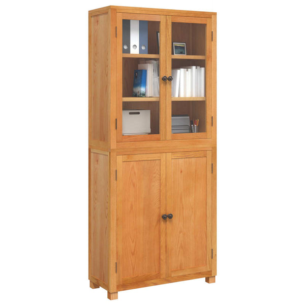 vidaXL Storage Cabinet Set 2 pcs Natural Engineered Wood and Oak