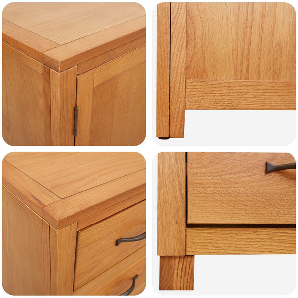 vidaXL Storage Cabinet Set with Drawers Brown Engineered Wood