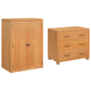 vidaXL Storage Cabinet Set with Drawers Brown Engineered Wood