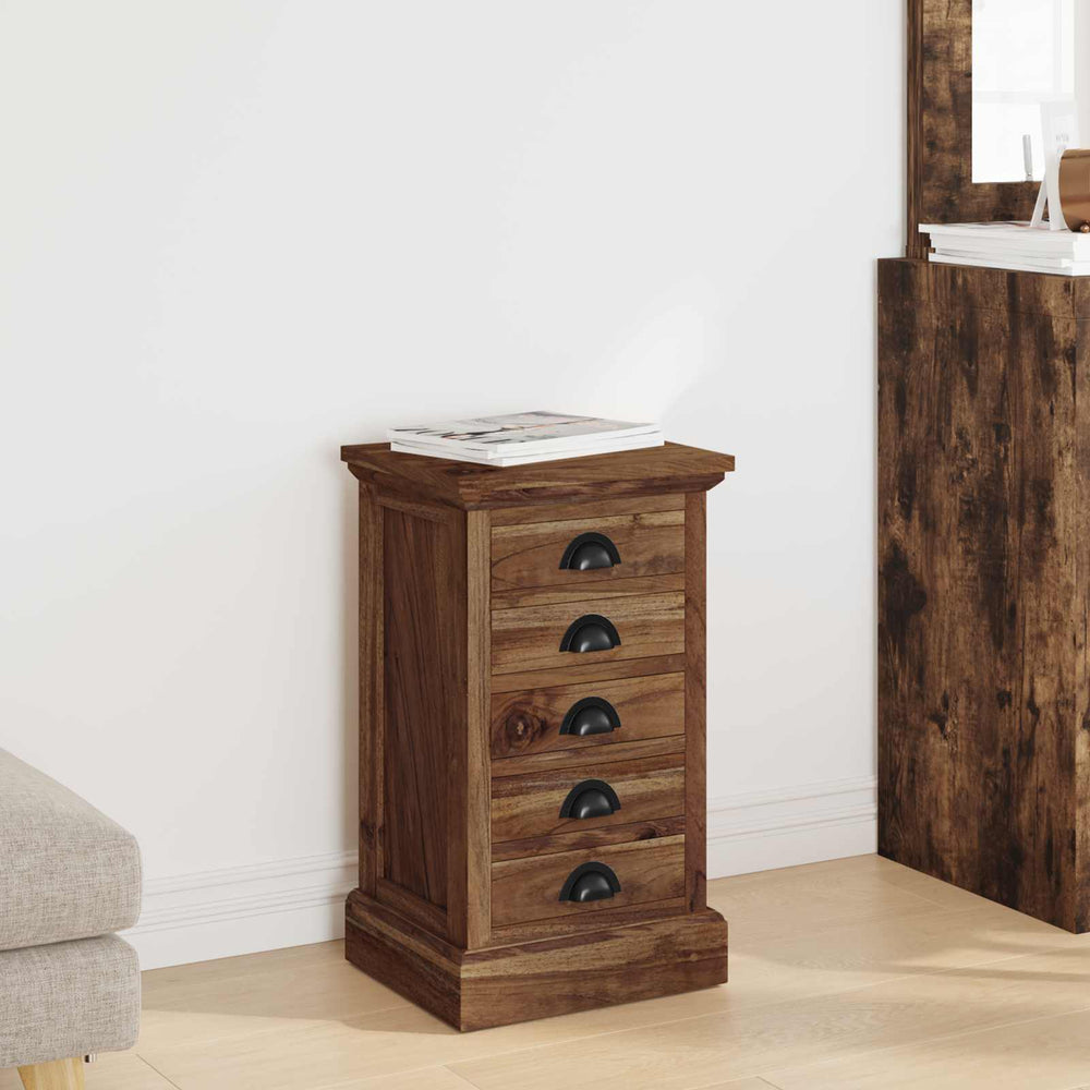 vidaXL Chest of Drawers with Drawers Natural 35 x 30 x 60 cm Solid Teak Wood