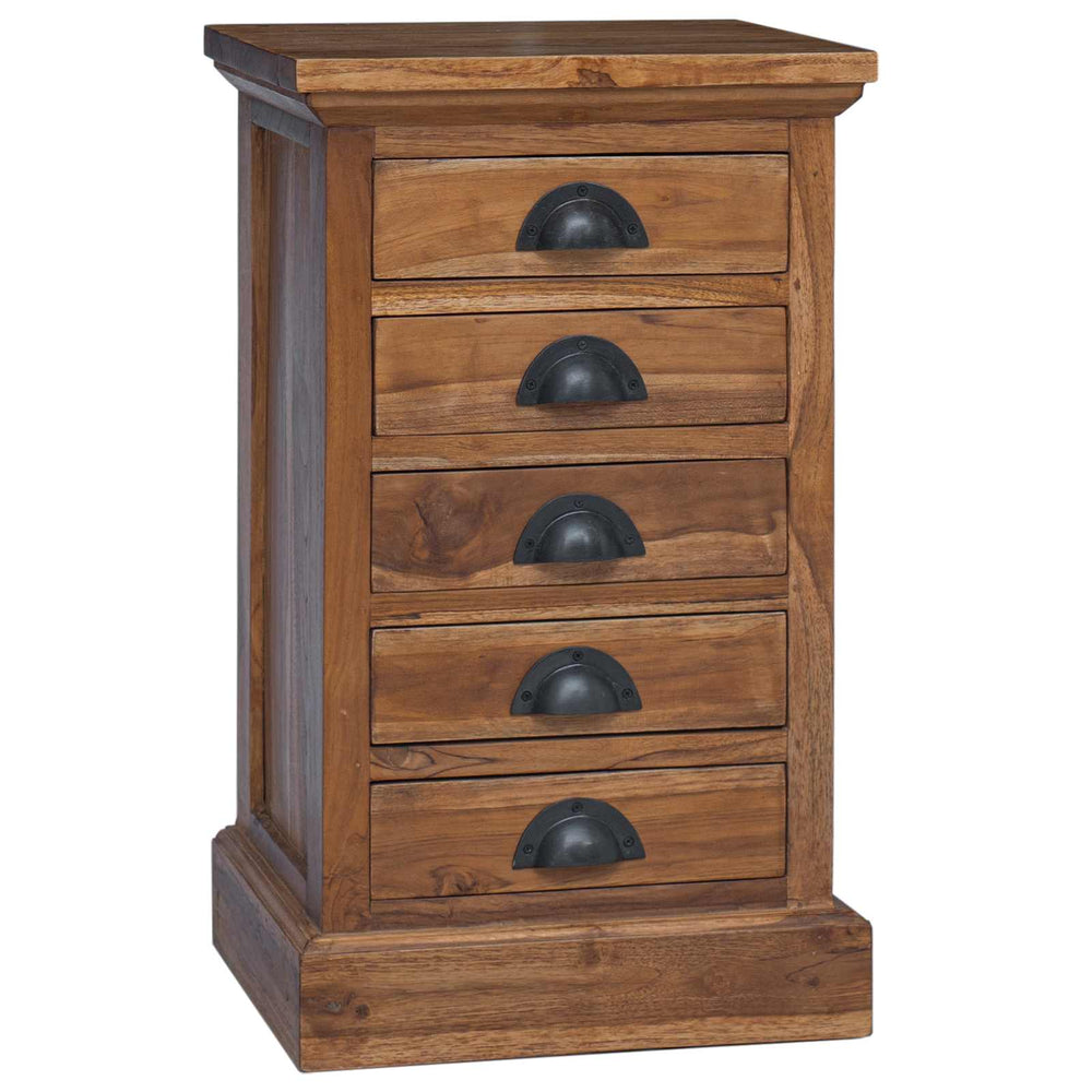 vidaXL Chest of Drawers with Drawers Natural 35 x 30 x 60 cm Solid Teak Wood