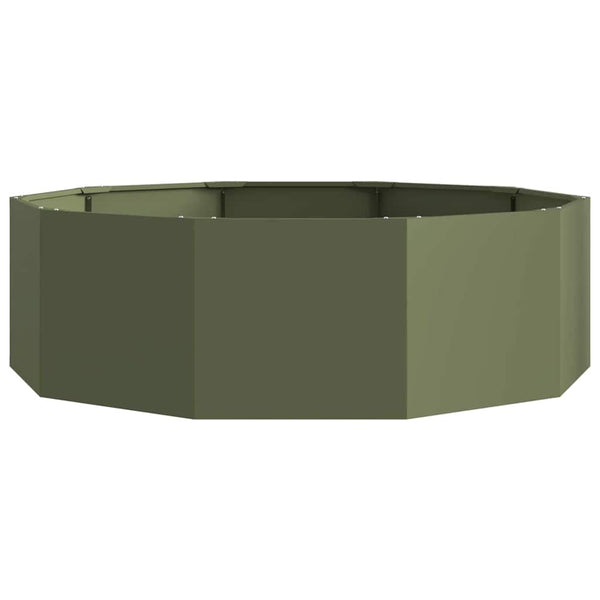 vidaXL Planter Olive Green 120 x 120 x 35 cm Steel