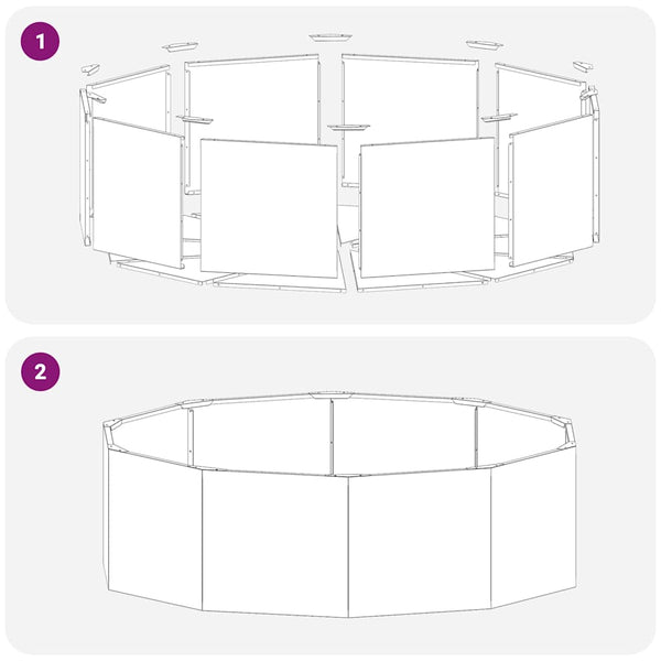 vidaXL Planter Silver 120 x 120 x 35 cm Stainless Steel