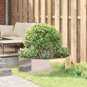 vidaXL Planter Silver 120 x 120 x 35 cm Stainless Steel