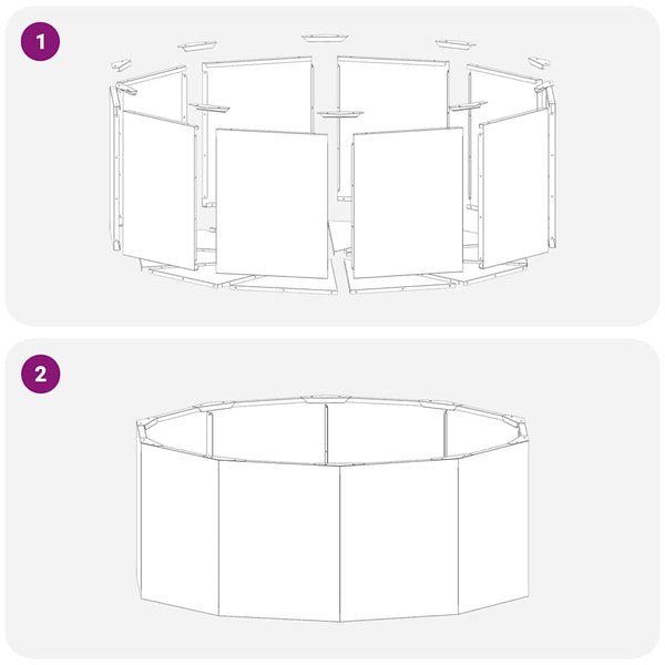 vidaXL Planter Silver 90 x 90 x 35 cm Stainless Steel
