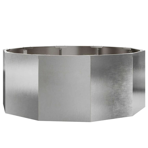vidaXL Planter Silver 90 x 90 x 35 cm Stainless Steel