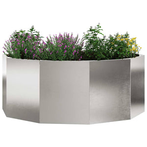 vidaXL Planter Silver 90 x 90 x 35 cm Stainless Steel
