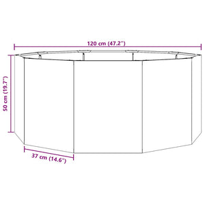 vidaXL Planter Anthracite 120 x 120 x 50 cm Steel