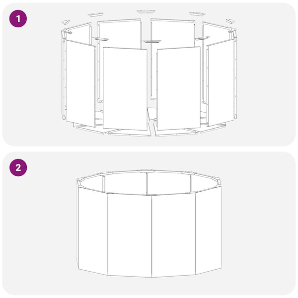 vidaXL Planter White 90 x 90 x 50 cm Steel