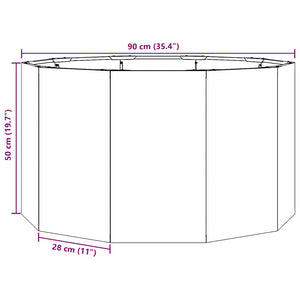 vidaXL Planter White 90 x 90 x 50 cm Steel