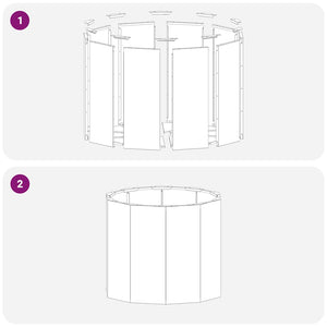 vidaXL Planter White 60 x 60 x 50 cm Steel
