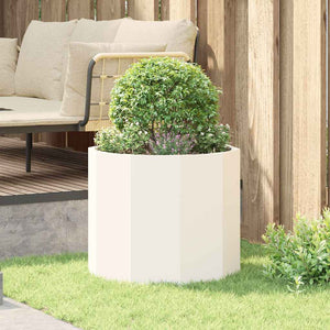 vidaXL Planter White 60 x 60 x 50 cm Steel