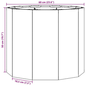vidaXL Planter Silver 60 x 60 x 50 cm Stainless Steel