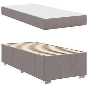 vidaXL Bed Frame with Mattress Taupe 80 x 200 cm Fabric