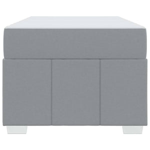 vidaXL Bed Frame with Mattress Light Grey 90 x 190 cm Fabric