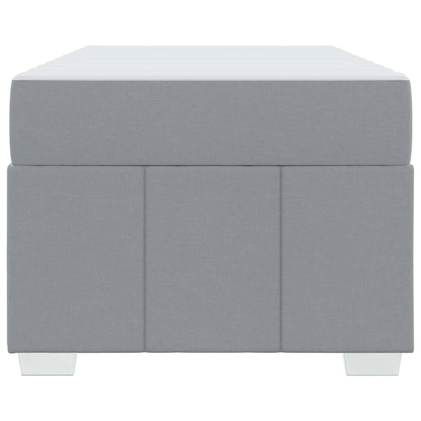 vidaXL Bed Frame with Mattress Light Grey 90 x 190 cm Fabric