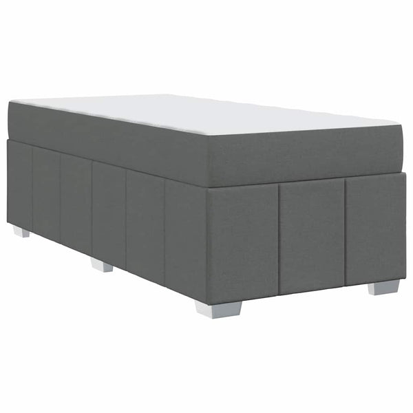 vidaXL Bed Frame with Mattress Dark Gray 90 x 190 cm Fabric
