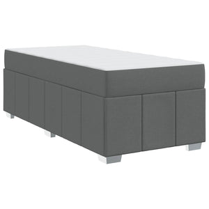 vidaXL Bed Frame with Mattress Dark Grey 90 x 200 cm Fabric