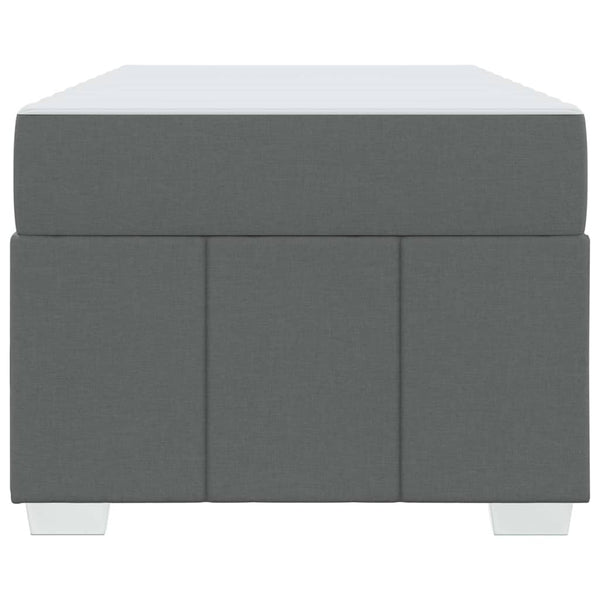 vidaXL Bed Frame with Mattress Dark Grey 90 x 200 cm Fabric