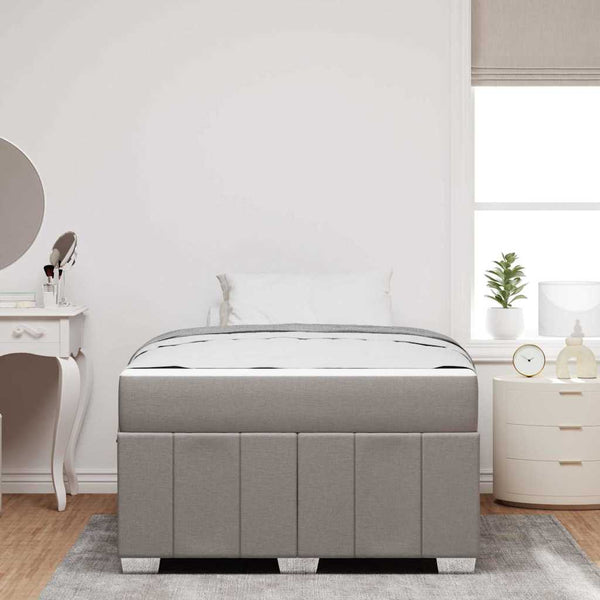 Bettrahmen mit Matratze Taupe 120x200 cm