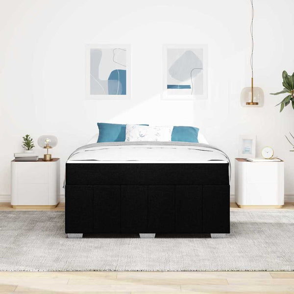 Bettgestell mit Matratze Schwarz 140x200 cm