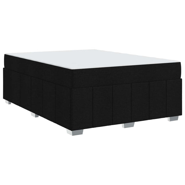 Bettgestell mit Matratze Schwarz 140x200 cm