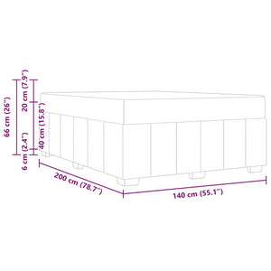 Bettgestell mit Matratze Schwarz 140x200 cm