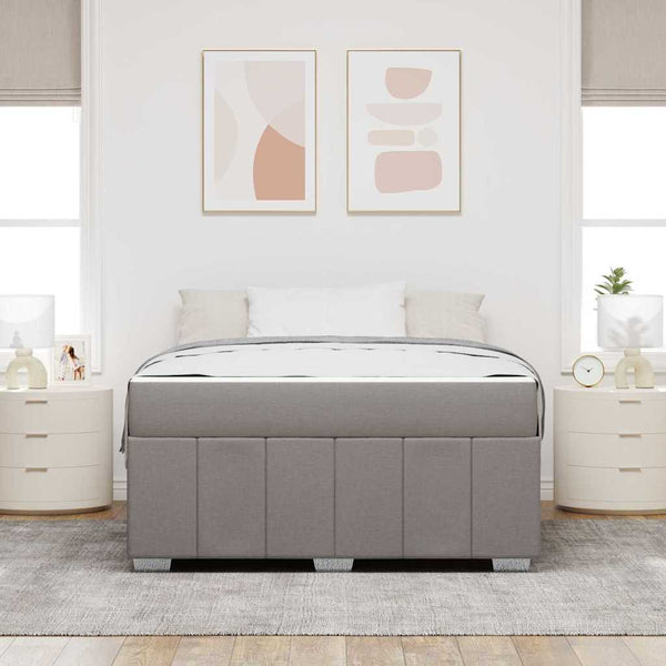 Bettrahmen mit Matratze Taupe 140x200 cm