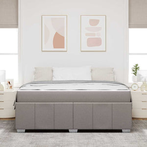 Bettrahmen mit Matratze Taupe 180x200 cm