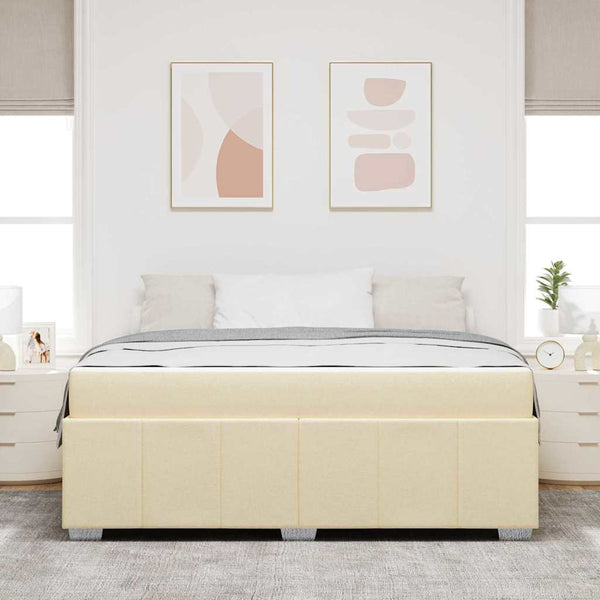 Bettrahmen mit Matratze Creme 180x200 cm