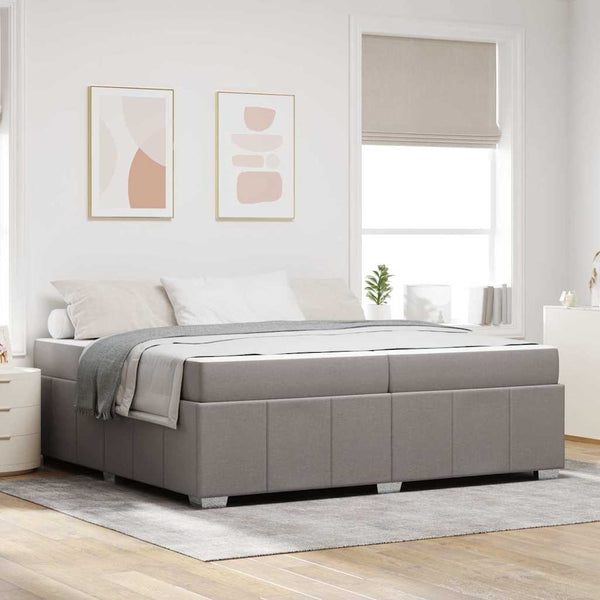 Bettrahmen mit Matratze Taupe 200x200 cm