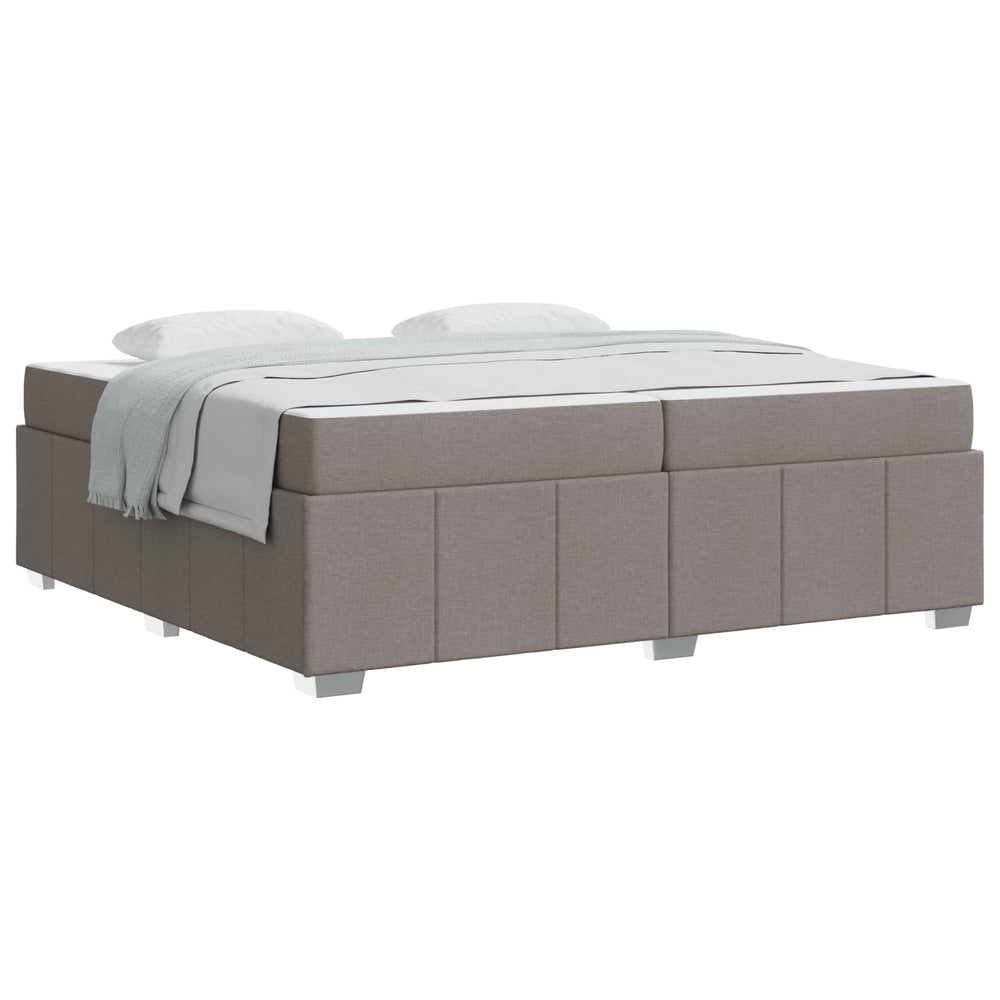 Bettrahmen mit Matratze Taupe 200x200 cm
