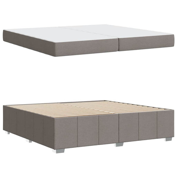 Bettrahmen mit Matratze Taupe 200x200 cm