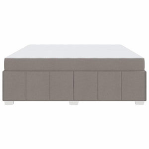 Bettrahmen mit Matratze Taupe 200x200 cm