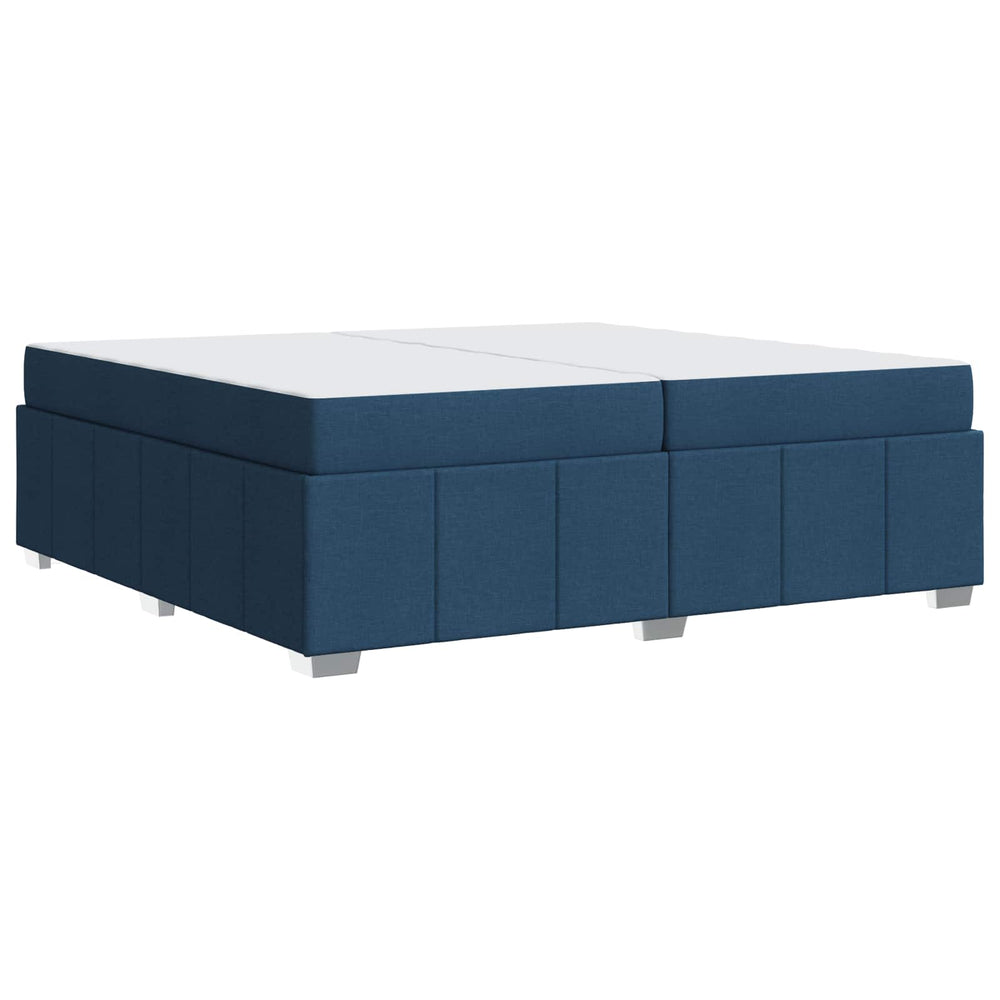 vidaXL Bed Frame with Mattress Blue 200 x 200 cm Fabric