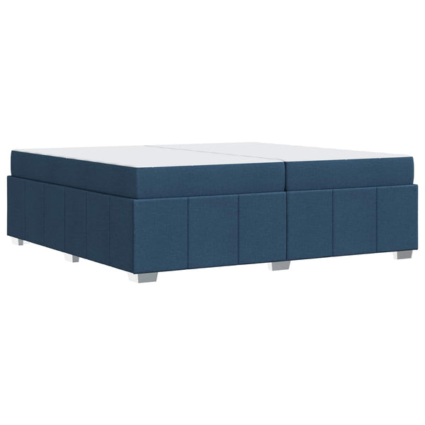 vidaXL Bed Frame with Mattress Blue 200 x 200 cm Fabric