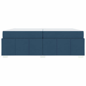 vidaXL Bed Frame with Mattress Blue 200 x 200 cm Fabric