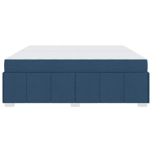 vidaXL Bed Frame with Mattress Blue 200 x 200 cm Fabric