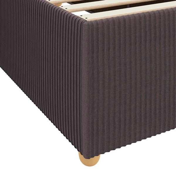 vidaXL Bed Frame with Mattress Dark Brown 80 x 200 cm Fabric