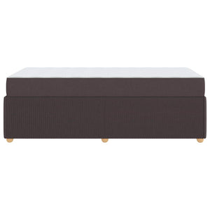 vidaXL Bed Frame with Mattress Dark Brown 80 x 200 cm Fabric