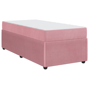 vidaXL Bed Frame with Mattress Pink 80 x 200 cm Fabric