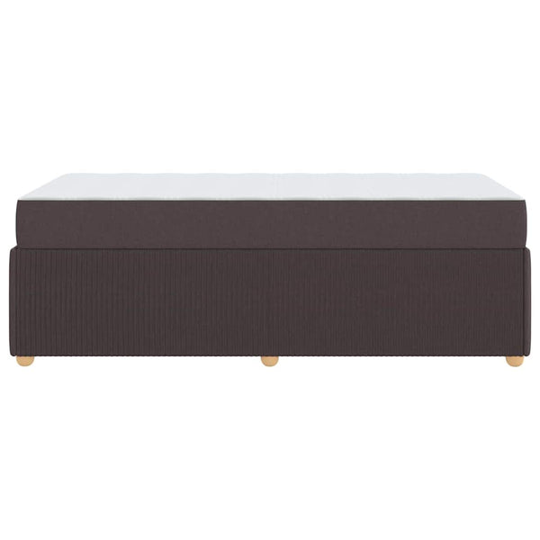 vidaXL Bed Frame with Mattress Dark Brown 90 x 190 cm Fabric