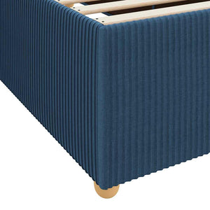vidaXL Bed Frame with Mattress Blue 90 x 190 cm Fabric