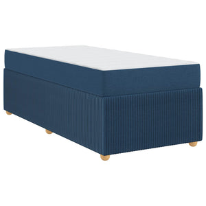 vidaXL Bed Frame with Mattress Blue 90 x 190 cm Fabric