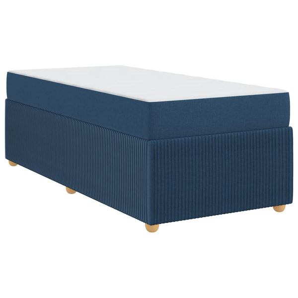 vidaXL Bed Frame with Mattress Blue 90 x 190 cm Fabric